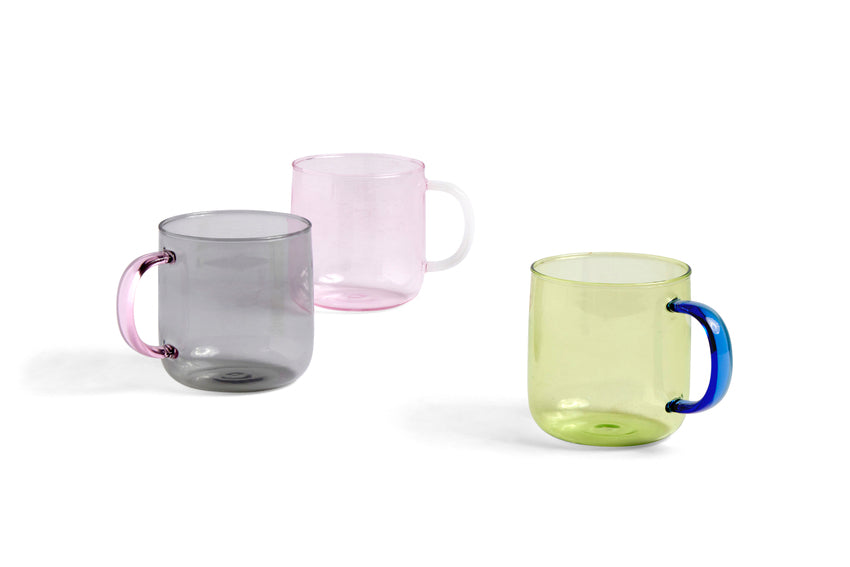 HAY Borosilicate krus, pink- sæt af to - Bahne